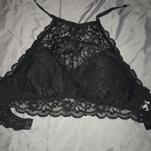 black lace bralette